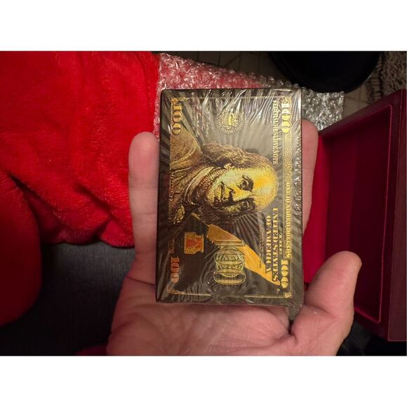 Benjamin Franklin playing cards in black - Picture 2 of 6